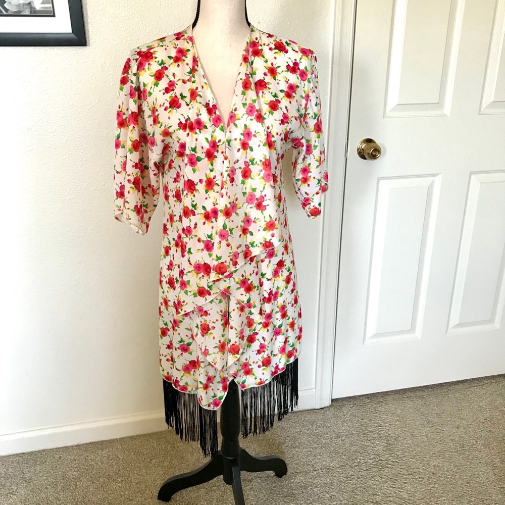 LuLaRoe Monroe Fringed Kimono Duster